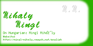 mihaly mingl business card